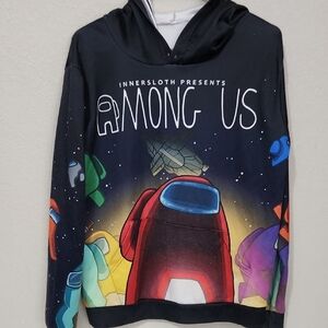 Among Us Hoodie By Innersloth Presents Featuring Colorful Crewmates & Spaceship